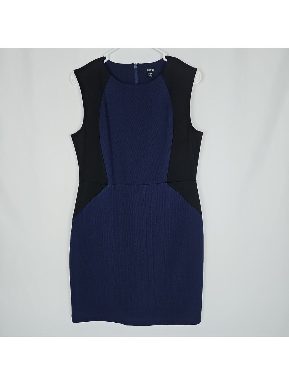 APT. 9 Women's Classic Fit Casual Work Navy Blue Sheath Dress, Size: PL